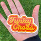 Funky Crocs Logo Stickers