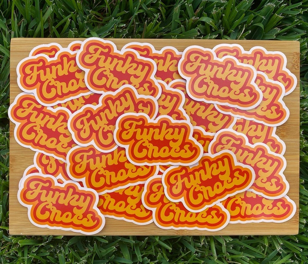 Funky Crocs Logo Stickers